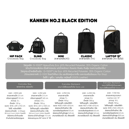 Kanken No.2 Black Edition I Fjallraven
