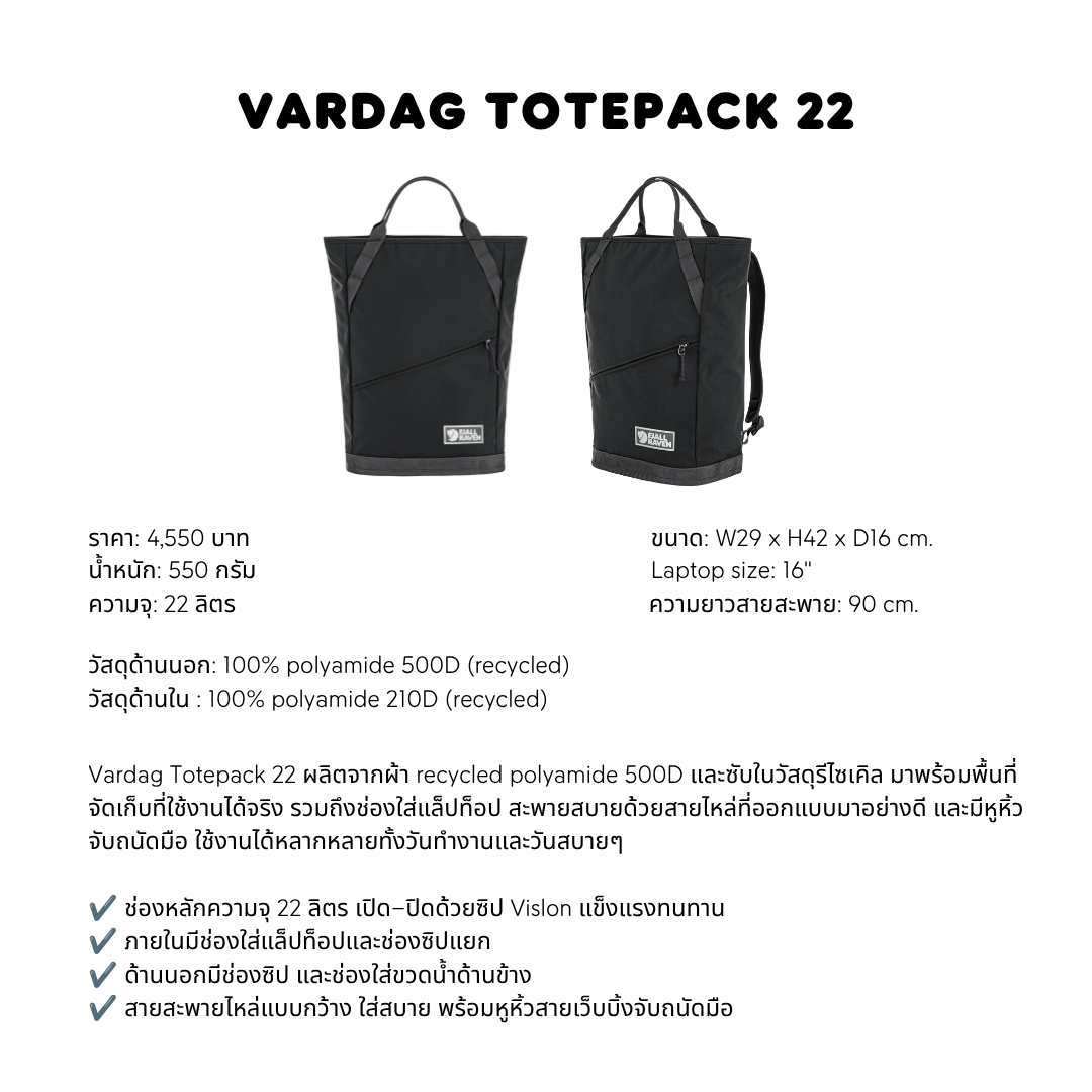 Vardag Totepack 22 | Fjallraven