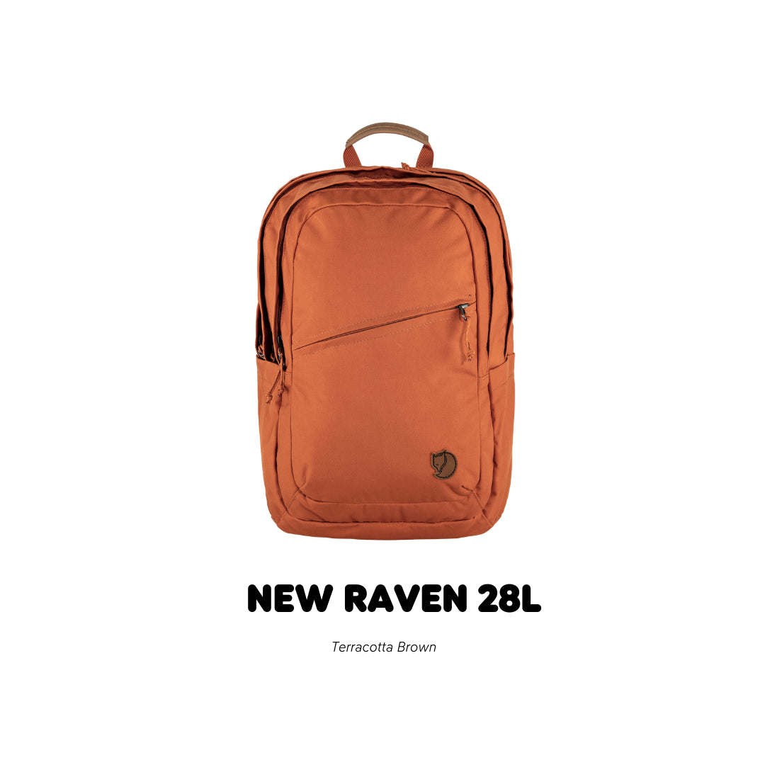 Fjallraven /Raven 28 /กระเป๋าเป้สะพายหลังดีไซส์เรียบง่าย สายและโลโก้หนังแท้ เป้เดินทาง เป้ท่องเที่ยว
