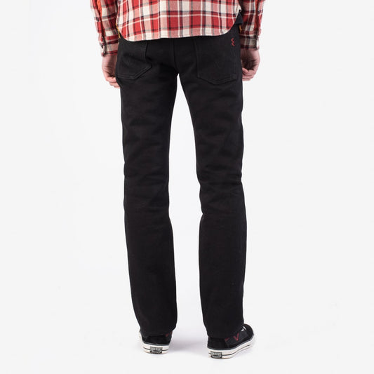 21oz Selvedge Denim Slim Straight Cut Jeans - Superblack (Fades To Grey) I Iron Heart