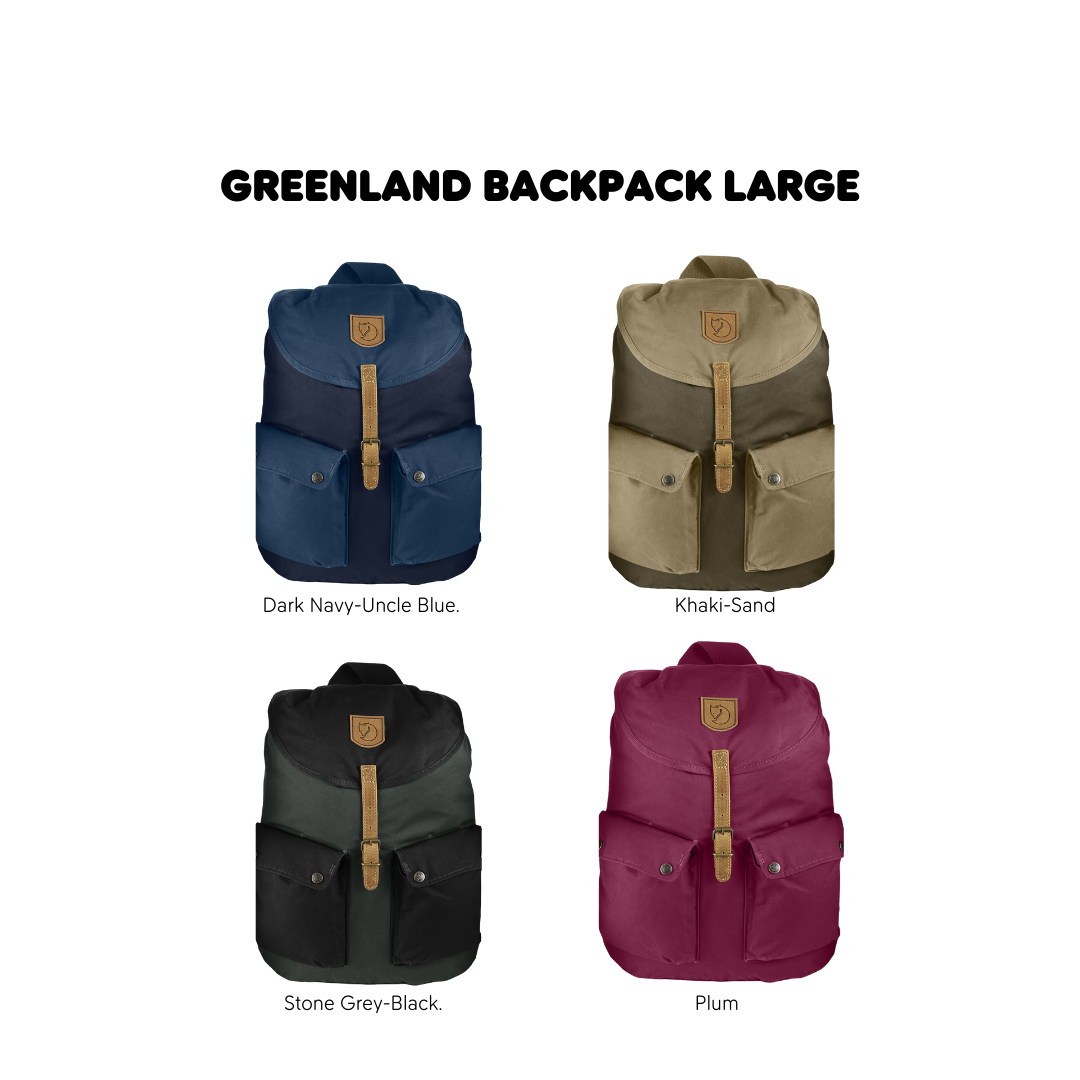 Fjallraven/ Greenland Backpack Large /กระเป๋าเป้สะพายหลังดีไซส์เรียบง่าย สายและโลโก้หนังแท้ เป้เดินทาง เป้ท่องเที่ยว