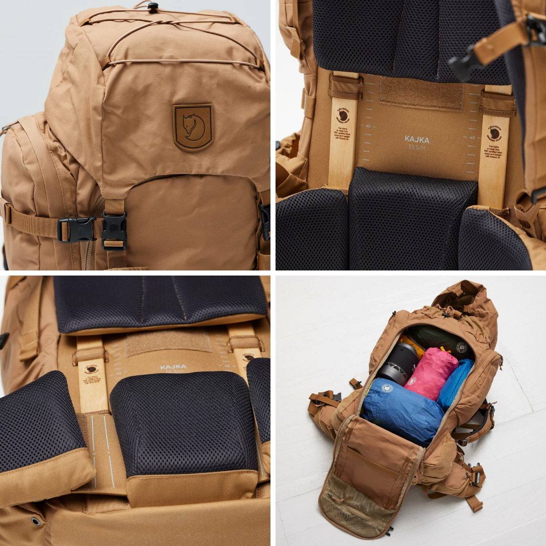 Fjallraven/ Kajka 55 S/M และ Kajka 55 M/L / กระเป๋าเดินป่าระดับโปร ขนาด 55 ลิตร กระเป๋าเป้แบ็คแพ็ค เป้เดินทาง