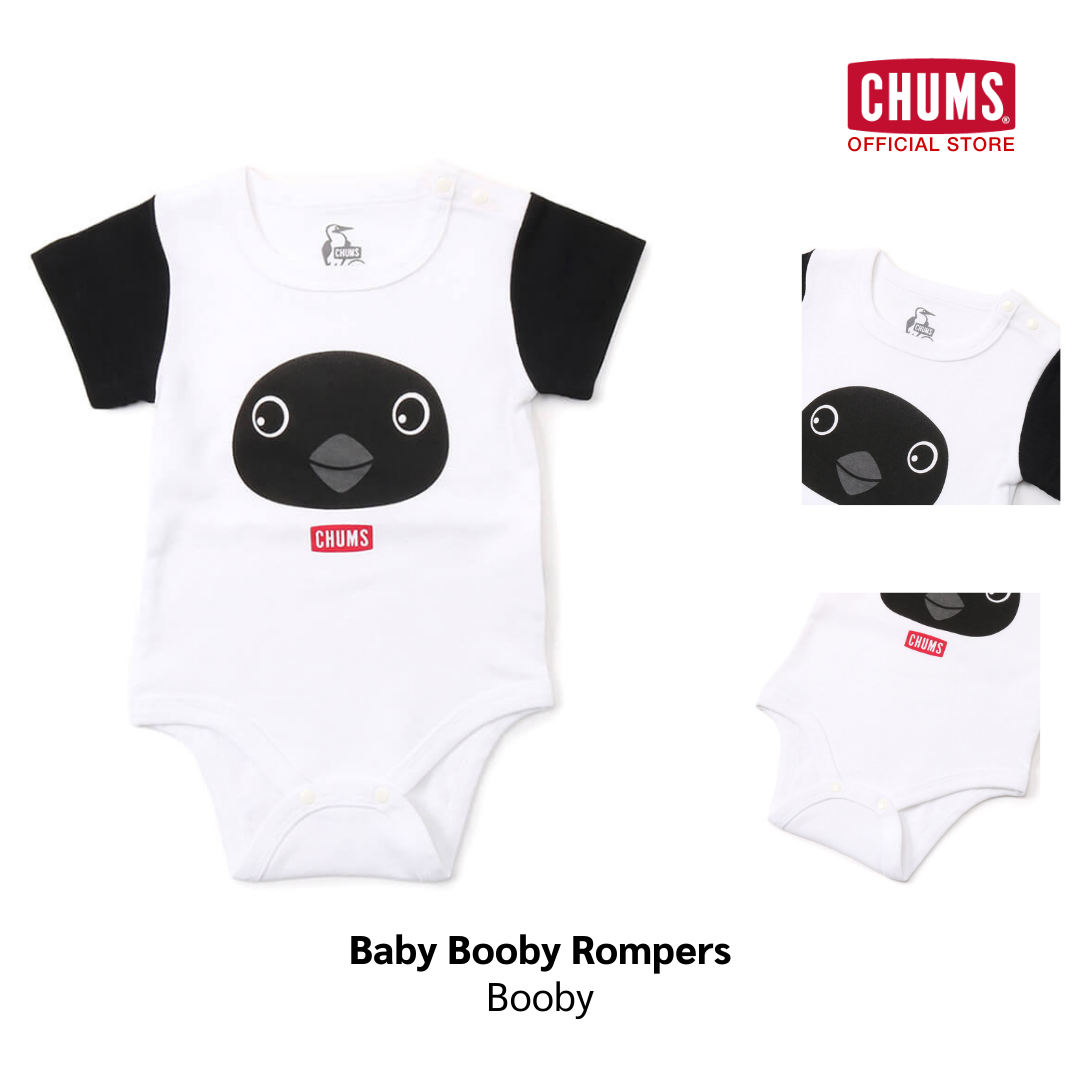 CHUMS Baby Booby Rompers / ชุดจั๊มสูท รอมเปอร์ แขนสั้น สำหรับเด็กทารกแรกเกิด อายุ 0-1 ขวบ ผ้าฝ้าย ชัมส์