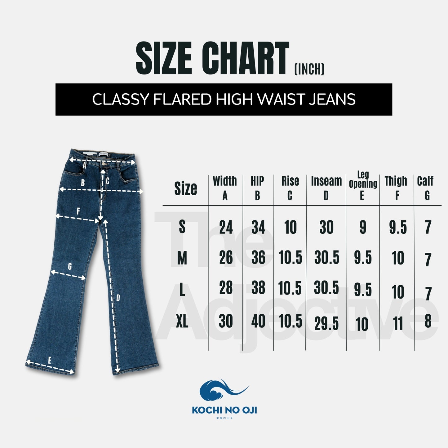 Classy Flared High Waist Jeans | KOCHI