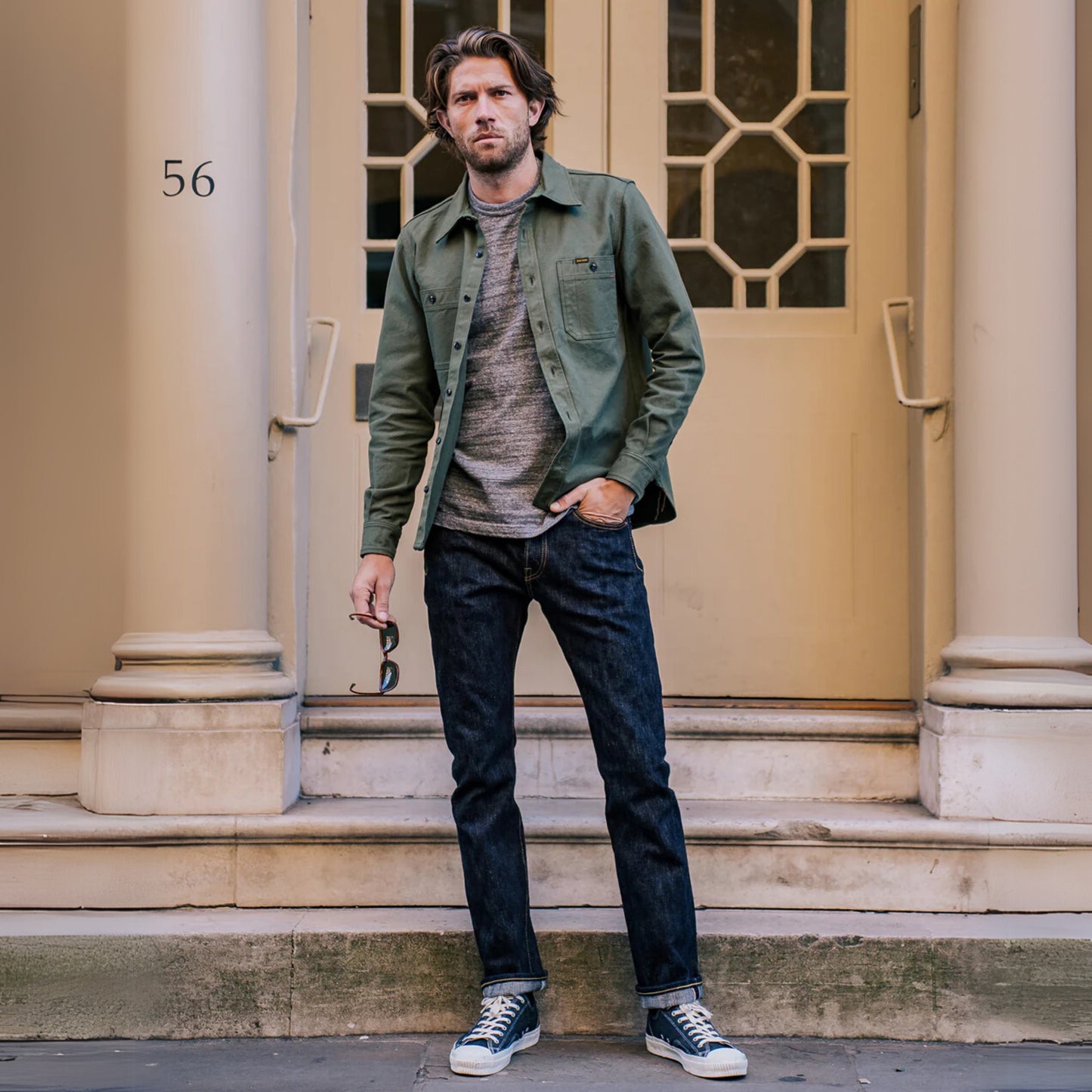 21oz Selvedge Denim Slim Cut Jeans - Indigo (IH-555S-21) | Iron Heart