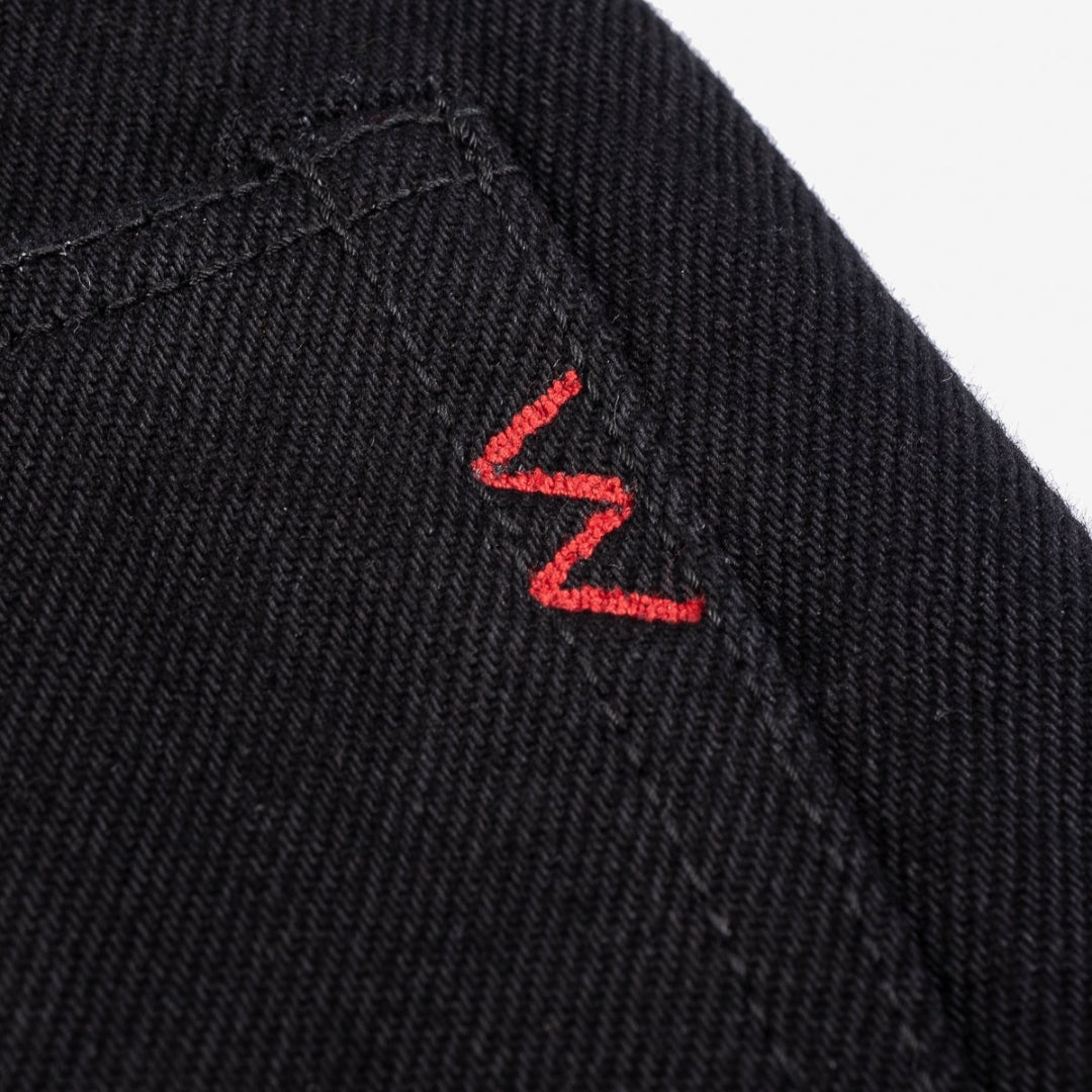 21oz Selvedge Denim Slim Straight Cut Jeans - Superblack (Fades To Grey) I Iron Heart