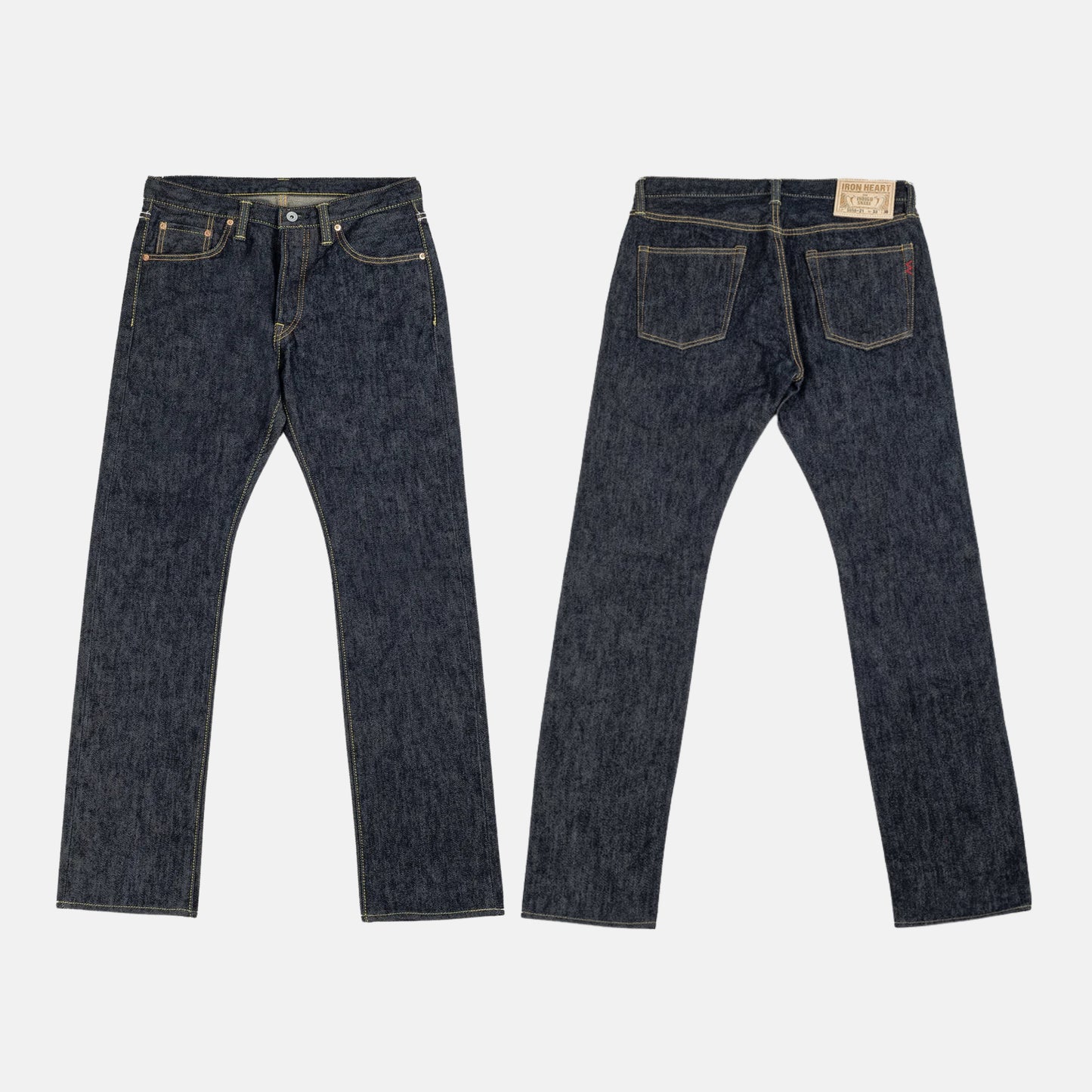 21oz Selvedge Denim Slim Cut Jeans - Indigo (IH-555S-21) | Iron Heart
