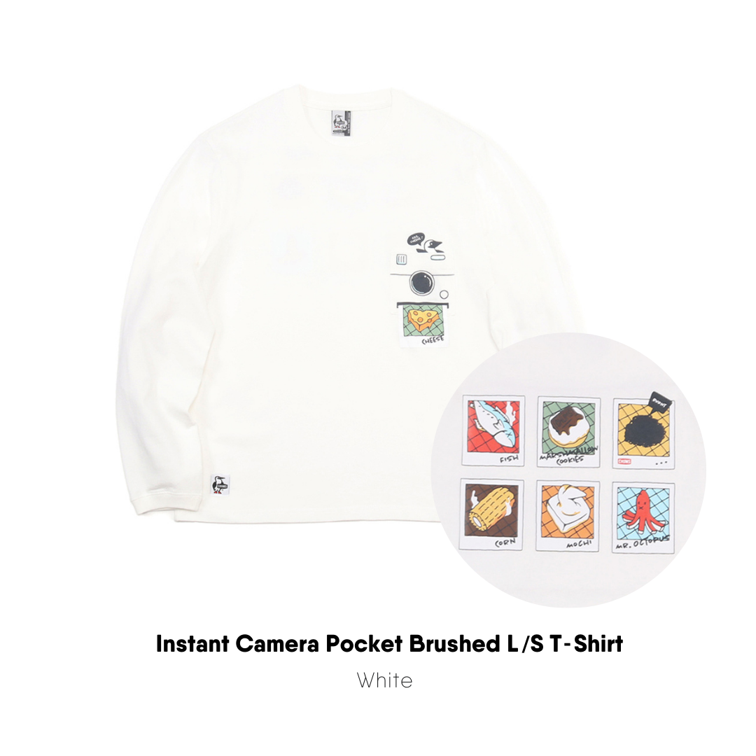 Instant Camera Pocket Brushed L/S T-Shirt | CHUMS