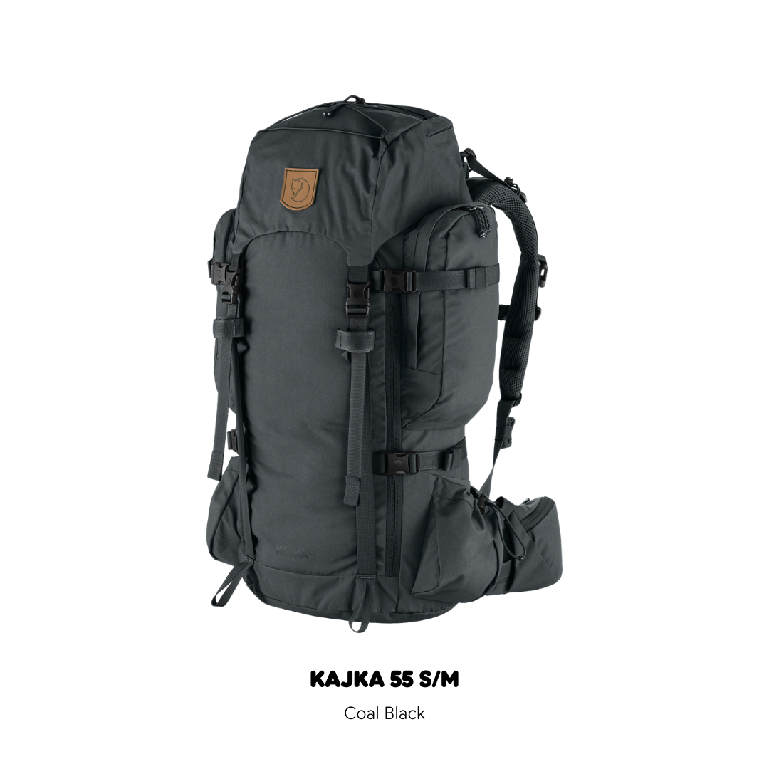 Fjallraven/ Kajka 55 S/M และ Kajka 55 M/L / กระเป๋าเดินป่าระดับโปร ขนาด 55 ลิตร กระเป๋าเป้แบ็คแพ็ค เป้เดินทาง