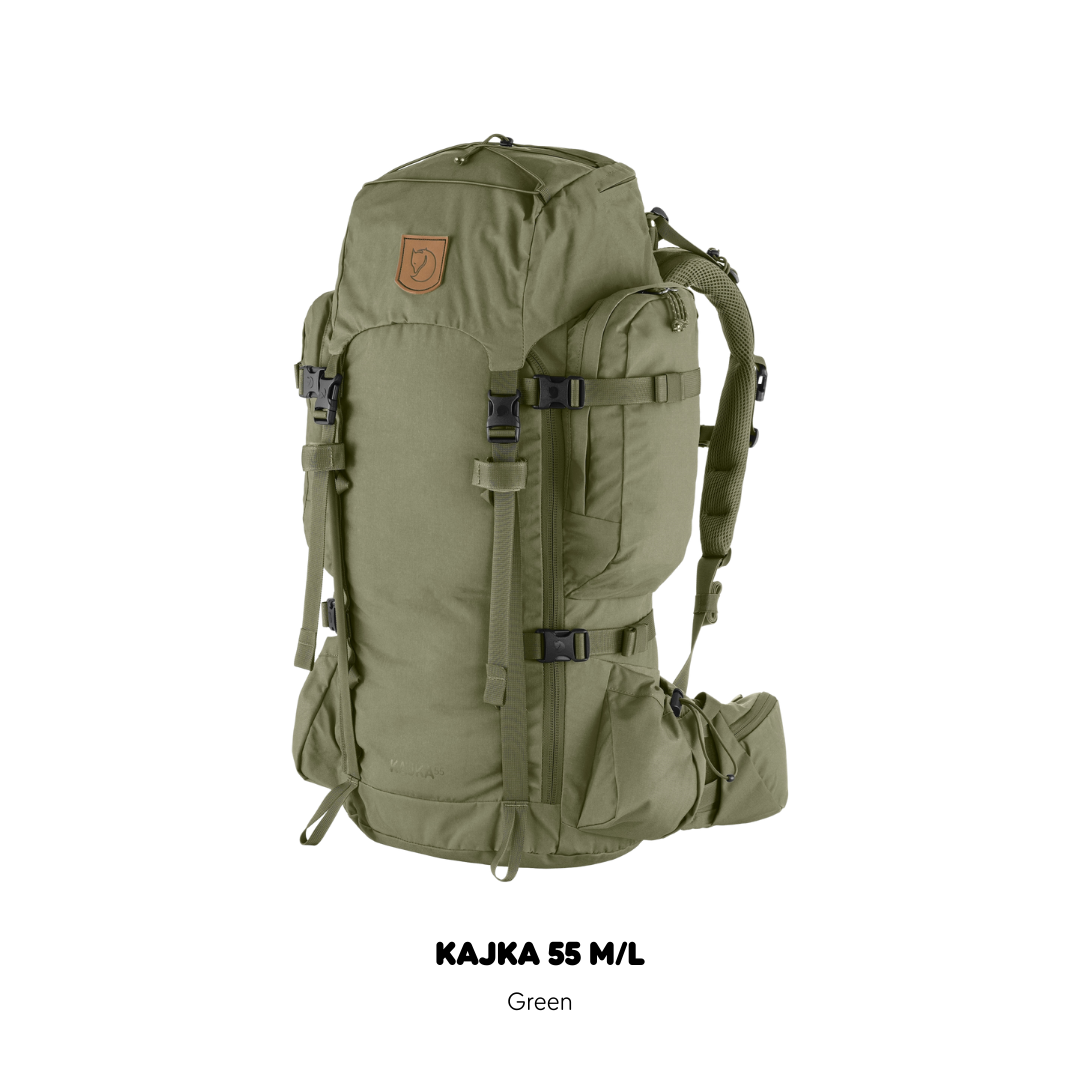 Fjallraven/ Kajka 55 S/M และ Kajka 55 M/L / กระเป๋าเดินป่าระดับโปร ขนาด 55 ลิตร กระเป๋าเป้แบ็คแพ็ค เป้เดินทาง