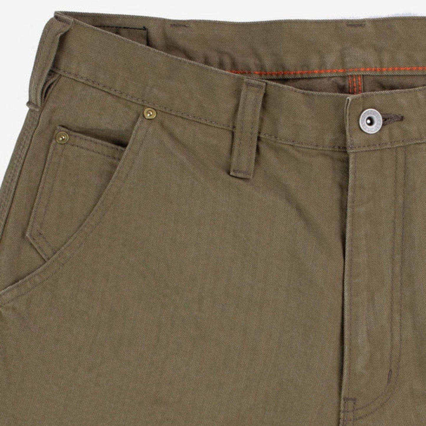 11oz Herringbone Cargo - Khaki (IH-733-KHA) | Iron Heart