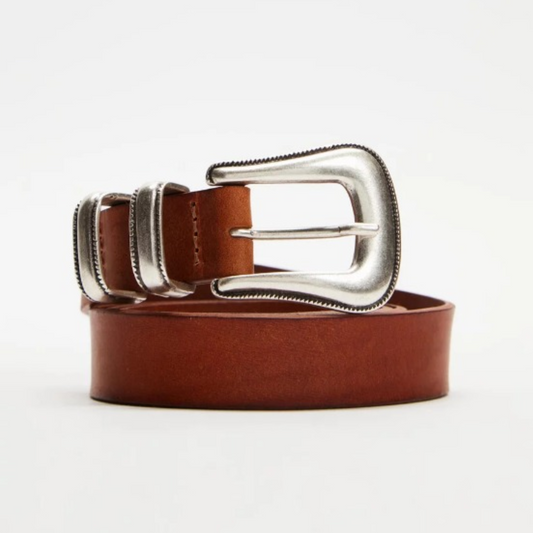 Western Silver Belt-Toffee Brown l Nudie Jeans