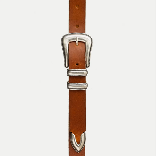 Western Silver Belt-Toffee Brown l Nudie Jeans