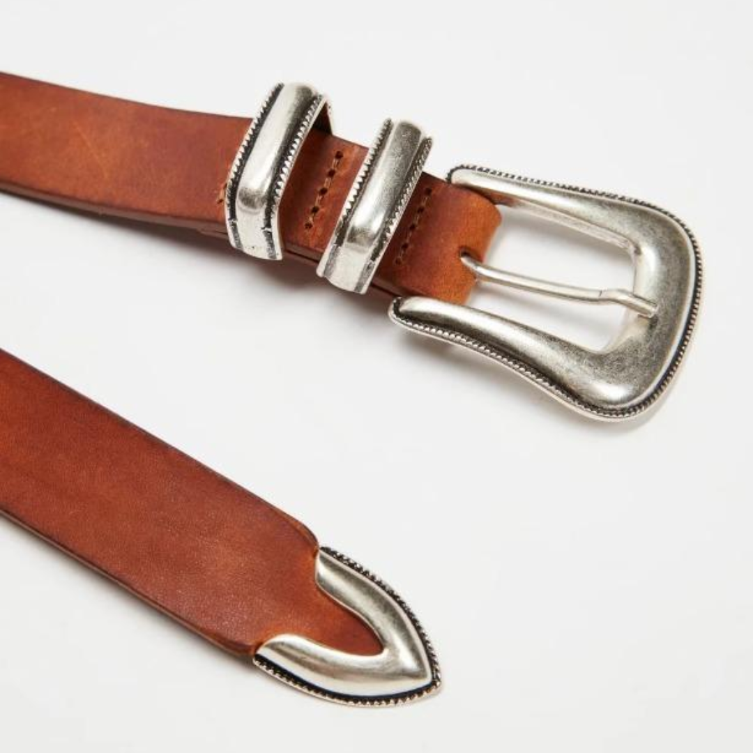 Western Silver Belt-Toffee Brown l Nudie Jeans