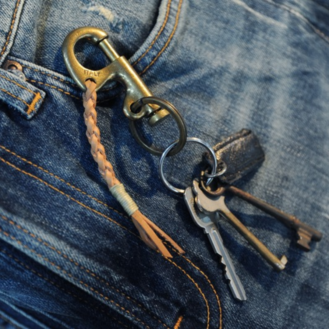Huck Keyring Braided-Natural | Nudie Jeans