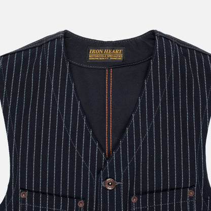 12oz Wabash/Duck Work Vest- Indigo/Navy (IHV-02 - INDIGO)  | Iron Heart