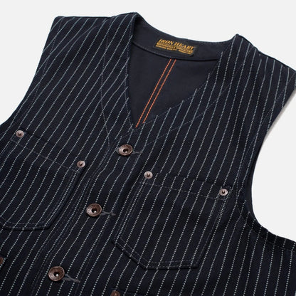 12oz Wabash/Duck Work Vest- Indigo/Navy (IHV-02 - INDIGO)  | Iron Heart