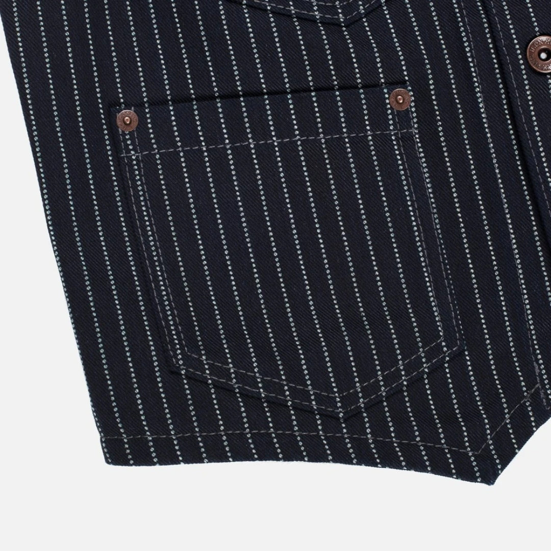 12oz Wabash/Duck Work Vest- Indigo/Navy (IHV-02 - INDIGO)  | Iron Heart