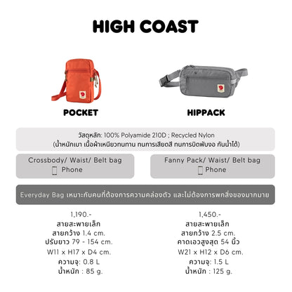 กระเป๋าคาดเอว High Coast | Fjällräven