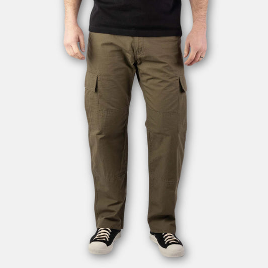 11oz Herringbone Cargo - Khaki (IH-733-KHA) | Iron Heart