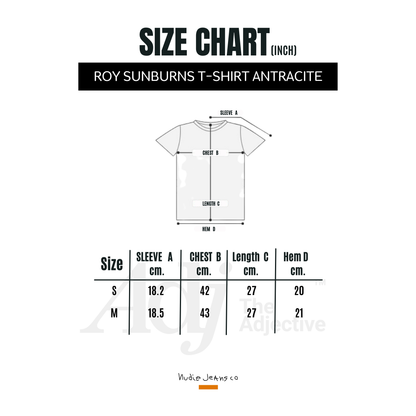 Roy Sunburns T-shirt-Antracite | Nudie Jeans
