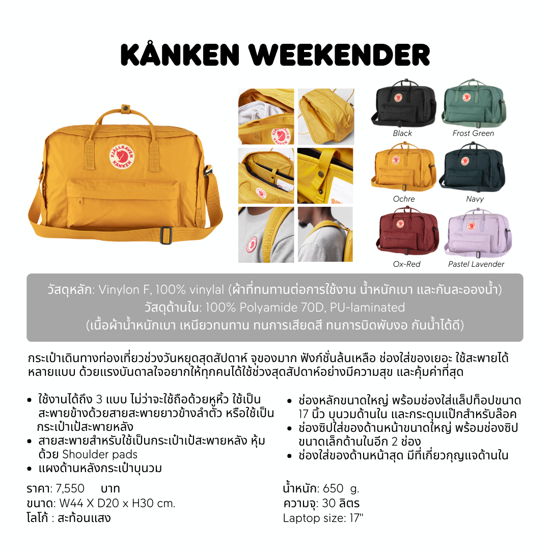 Kånken Weekender I Fjallraven