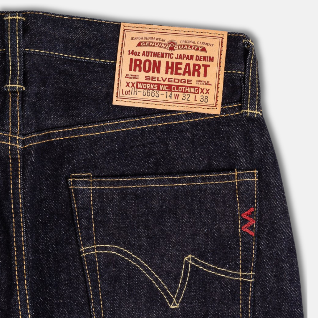 14oz Selvedge Denim Slim Straight Cut Jeans (666s-14oz) | Iron Heart