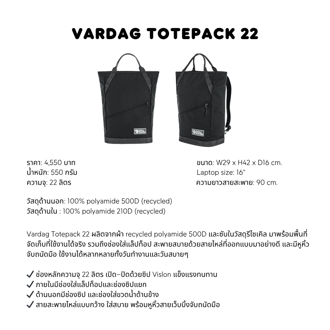 Vardag Totepack 22 | Fjallraven