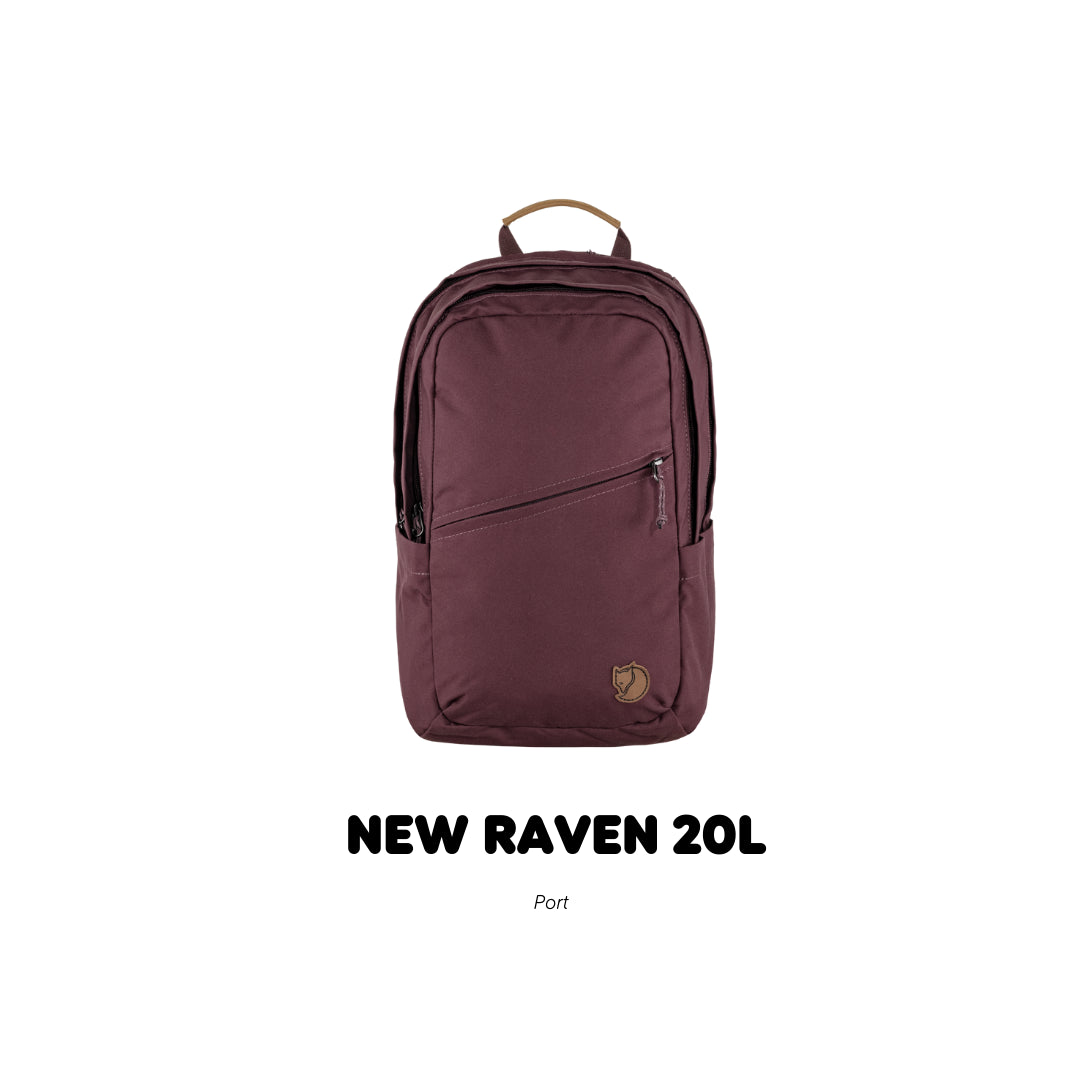 Fjallraven /Raven 20 /กระเป๋าเป้สะพายหลังดีไซส์เรียบง่าย สายและโลโก้หนังแท้ เป้เดินทาง เป้ท่องเที่ยว