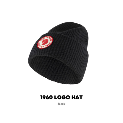 Fjallraven 1960 logo hat / หมวกถักลายลูกฟูก หมวกขนแกะ หมวกกันหิมะกันหนาว สำหรับนักผจญภัย ท่องเที่ยว หน้าหนาว