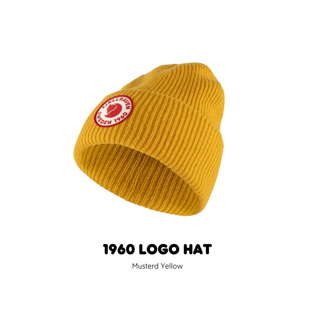 Fjallraven 1960 logo hat / หมวกถักลายลูกฟูก หมวกขนแกะ หมวกกันหิมะกันหนาว สำหรับนักผจญภัย ท่องเที่ยว หน้าหนาว