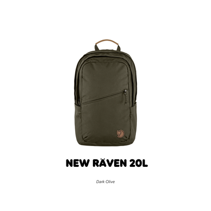 Fjallraven /Raven 20 /กระเป๋าเป้สะพายหลังดีไซส์เรียบง่าย สายและโลโก้หนังแท้ เป้เดินทาง เป้ท่องเที่ยว