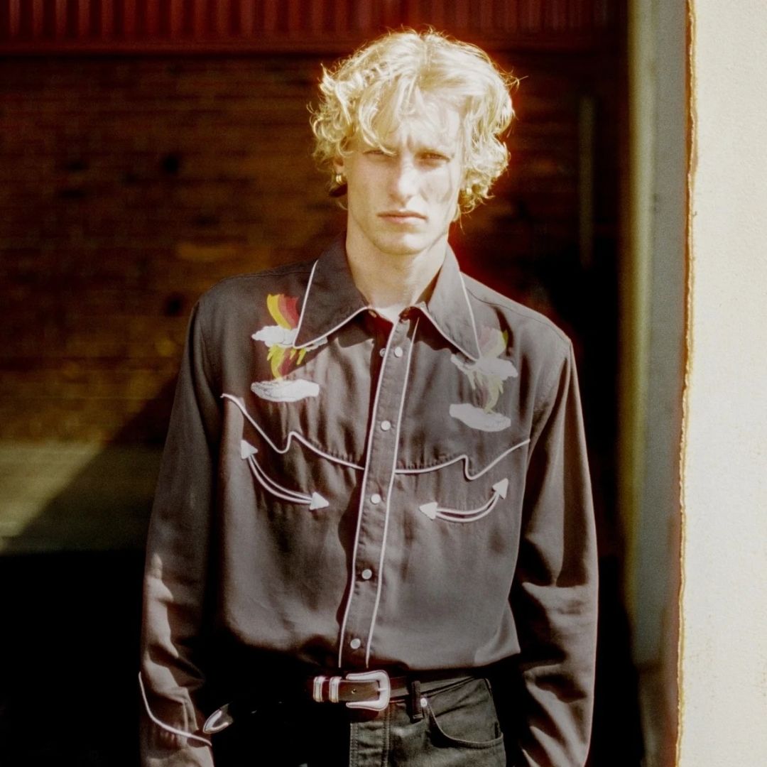 Gonzo Western Shirt Sunburns Black/BrownI Nudie Jeans