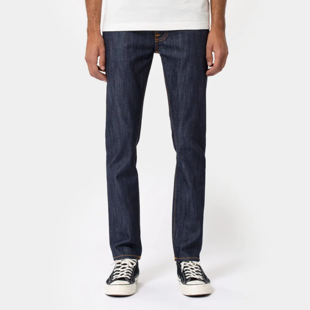 Thin Finn-Org. Dry Ecru Embo I Nudie Jeans