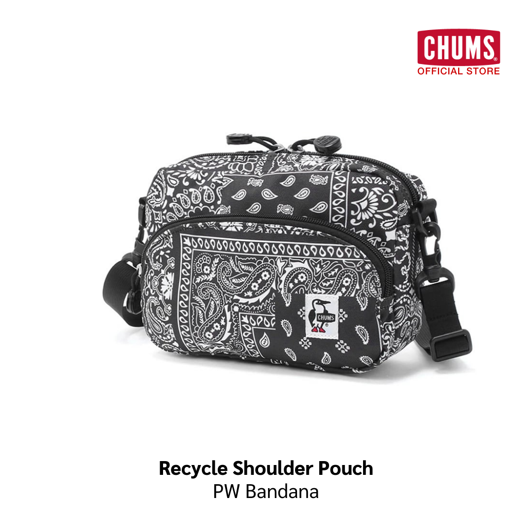 CHUMS Recycle Shoulder Pouch / กระเป๋าสะพายข้าง crossbody shoulder bag ผ้าโพลีเอสเตอร์ รีไซเคิล ชัมส์