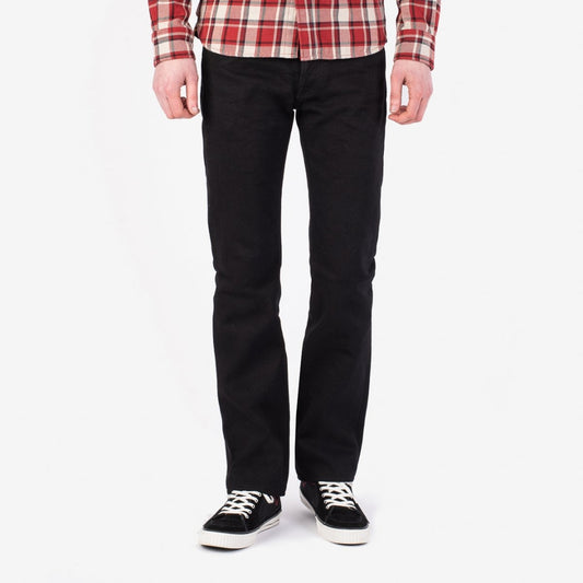 21oz Selvedge Denim Slim Straight Cut Jeans - Superblack (Fades To Grey) I Iron Heart