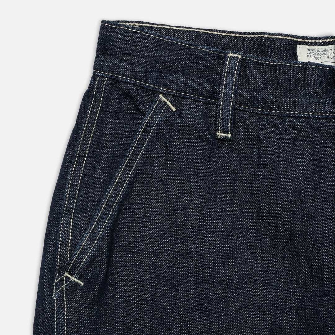 กางเกงยีนส์เดนิม Wendy Double Knee - สียีนส์เข้ม | Nudie Jeans