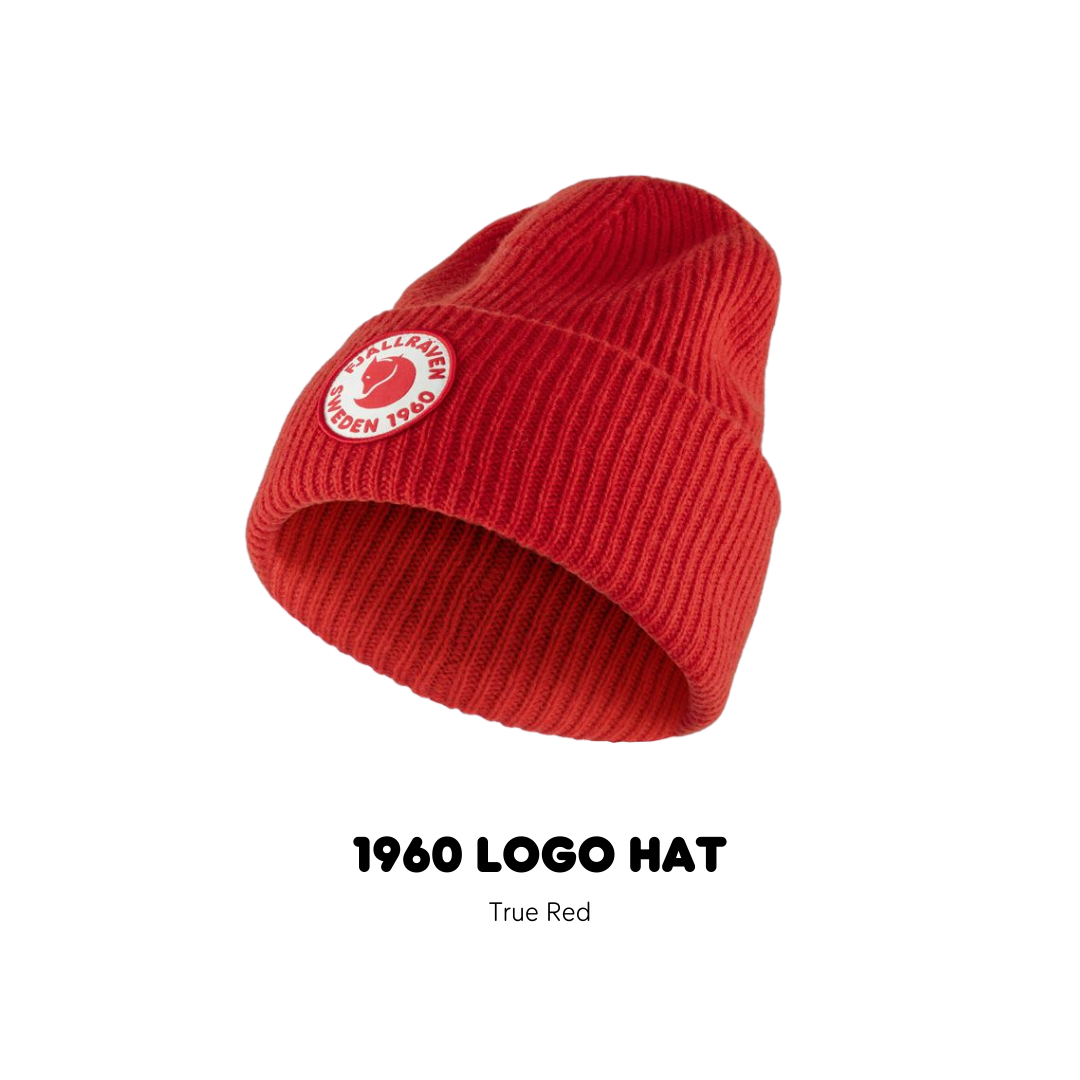 Fjallraven 1960 logo hat / หมวกถักลายลูกฟูก หมวกขนแกะ หมวกกันหิมะกันหนาว สำหรับนักผจญภัย ท่องเที่ยว หน้าหนาว