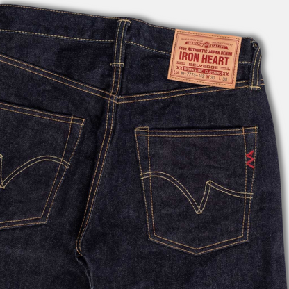 14oz Selvedge Denim Slim Tapered Cut Jeans (777s-14oz) | Iron Heart