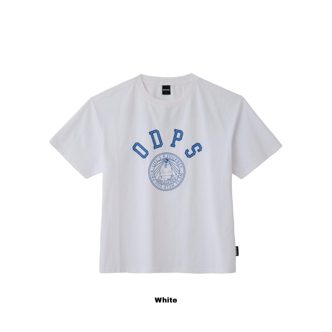 161336 เสื้อยืดแขนสั้น Unisex: ลายโลโก้สถาบัน | สินค้าสำหรับกิจกรรมกลางแจ้ง