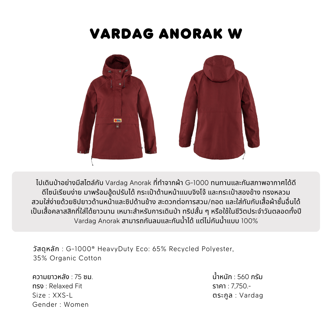 Vardag Anorak W | Fjällräven