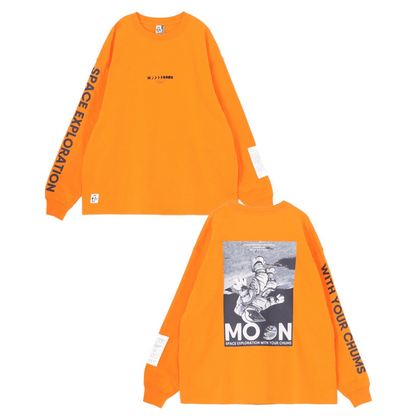 Space Booby on the Moon Brushed L/S T-Shirt | CHUMS