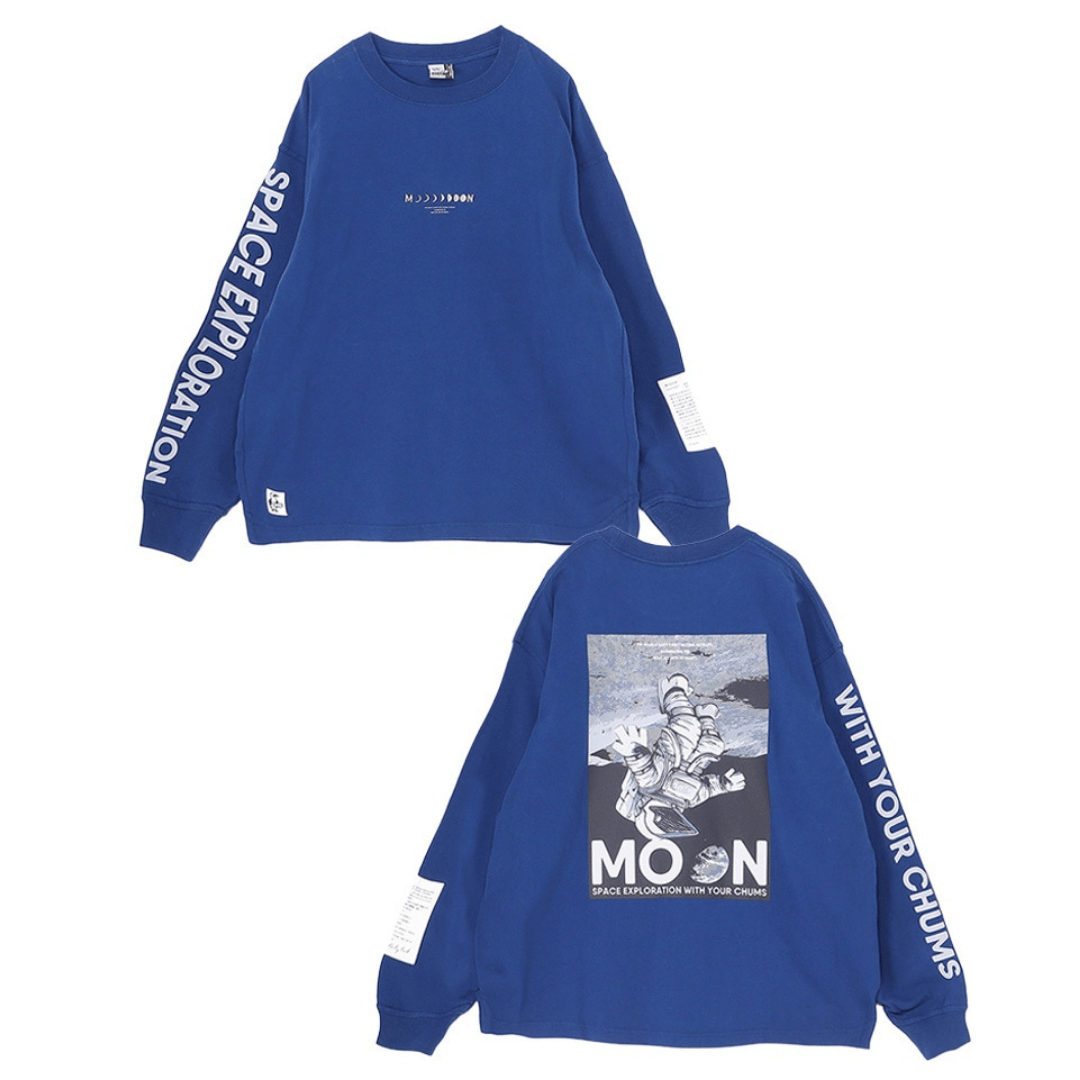 Space Booby on the Moon Brushed L/S T-Shirt | CHUMS