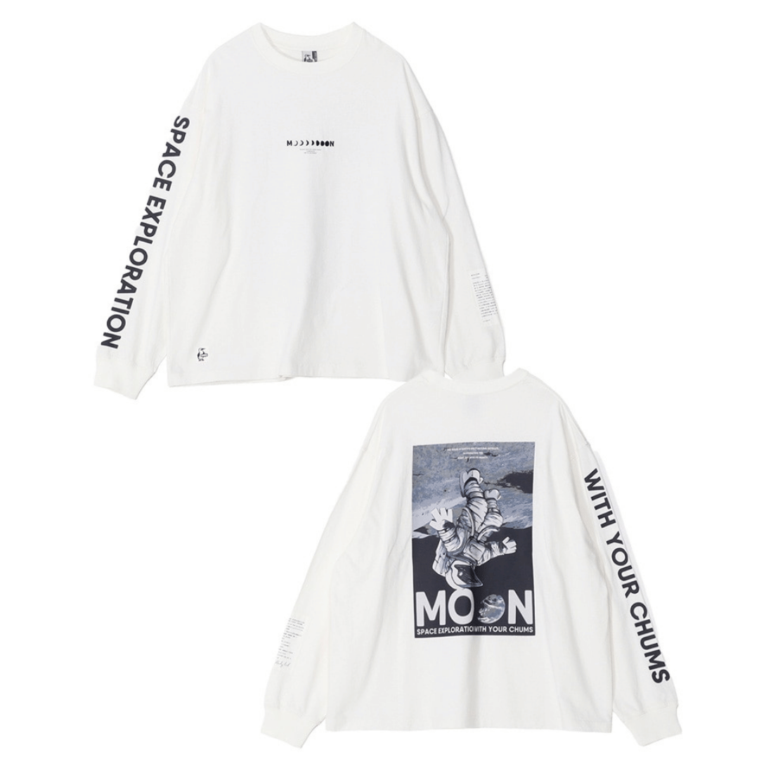 Space Booby on the Moon Brushed L/S T-Shirt | CHUMS