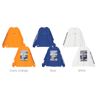 Space Booby on the Moon Brushed L/S T-Shirt | CHUMS