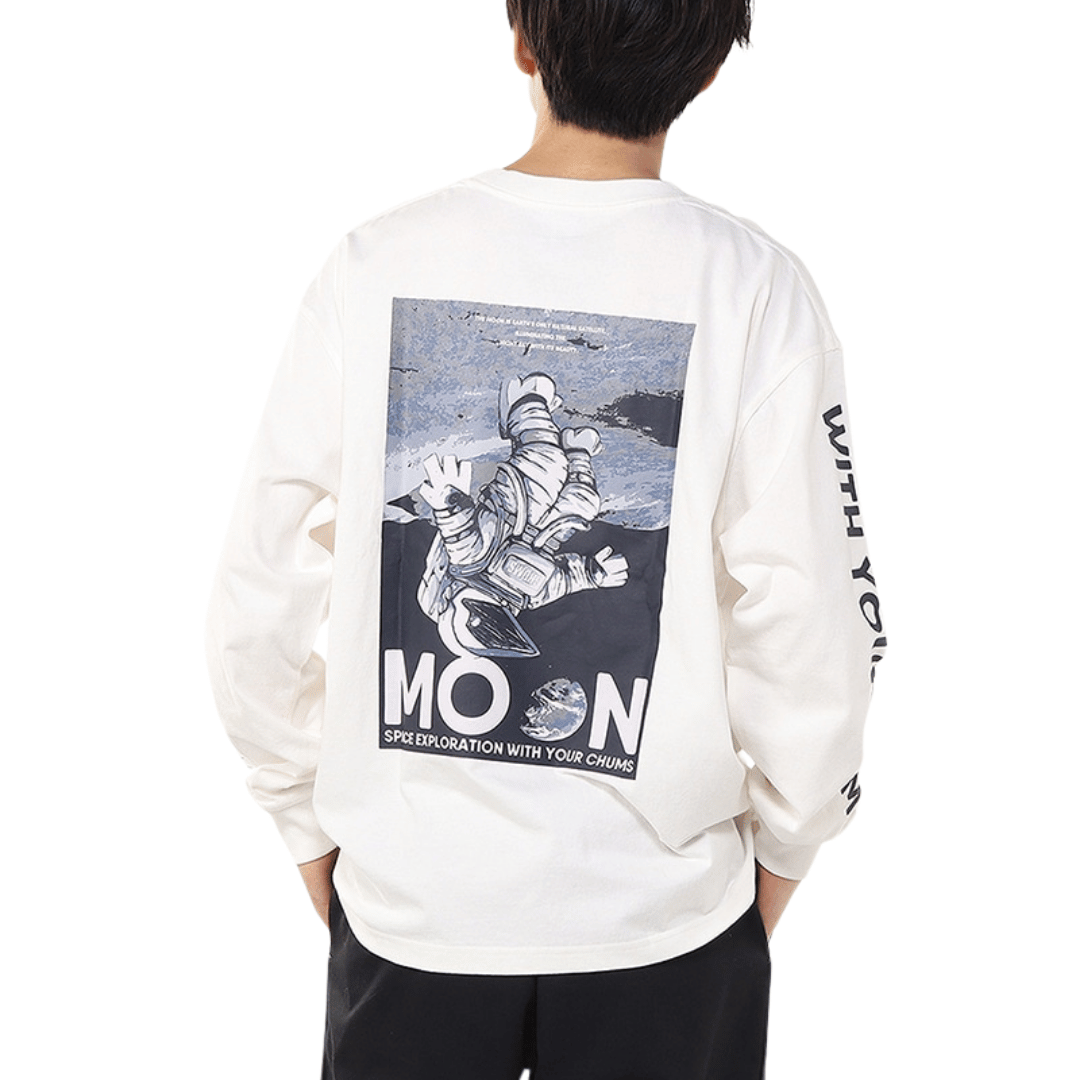 Space Booby on the Moon Brushed L/S T-Shirt | CHUMS
