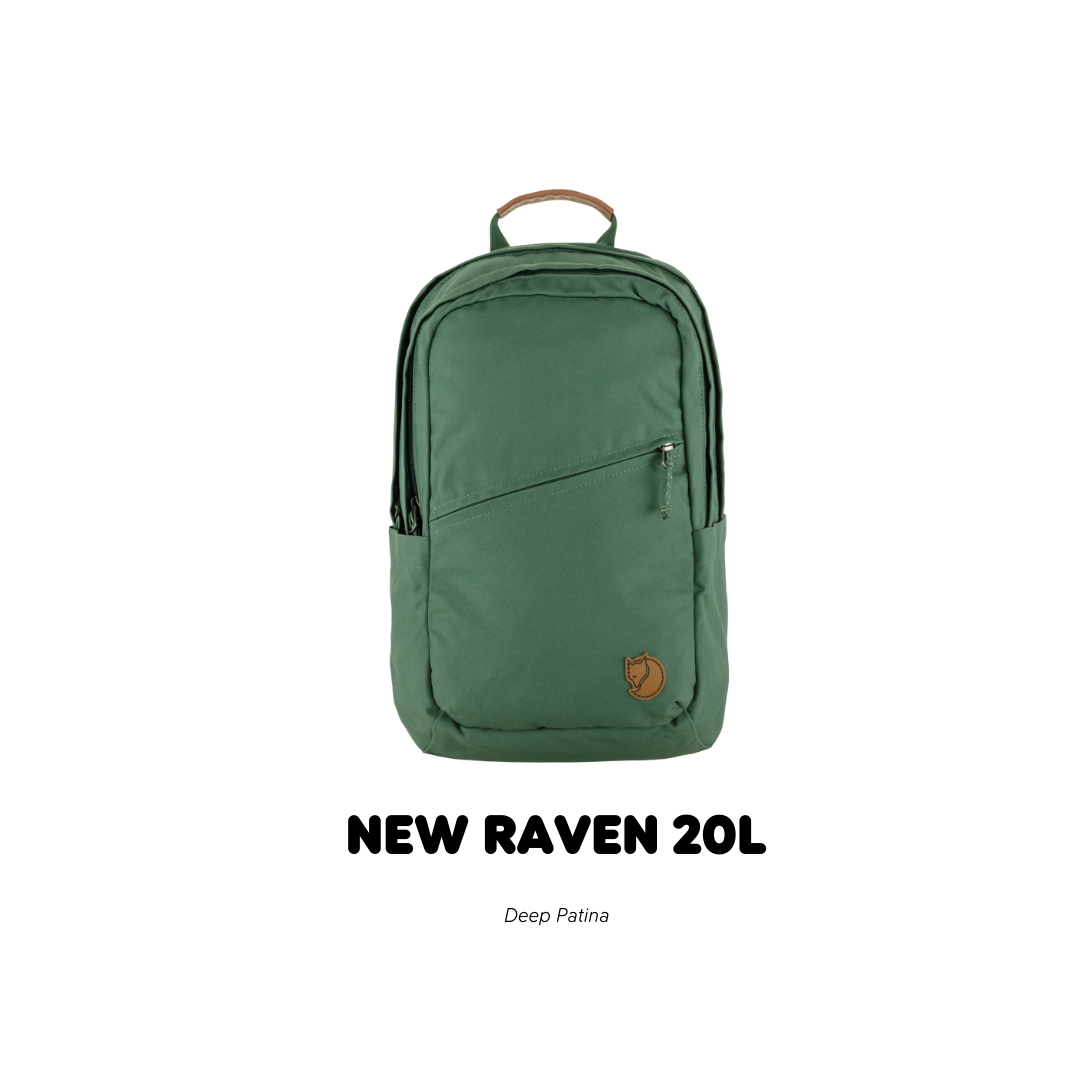 Fjallraven /Raven 20 /กระเป๋าเป้สะพายหลังดีไซส์เรียบง่าย สายและโลโก้หนังแท้ เป้เดินทาง เป้ท่องเที่ยว