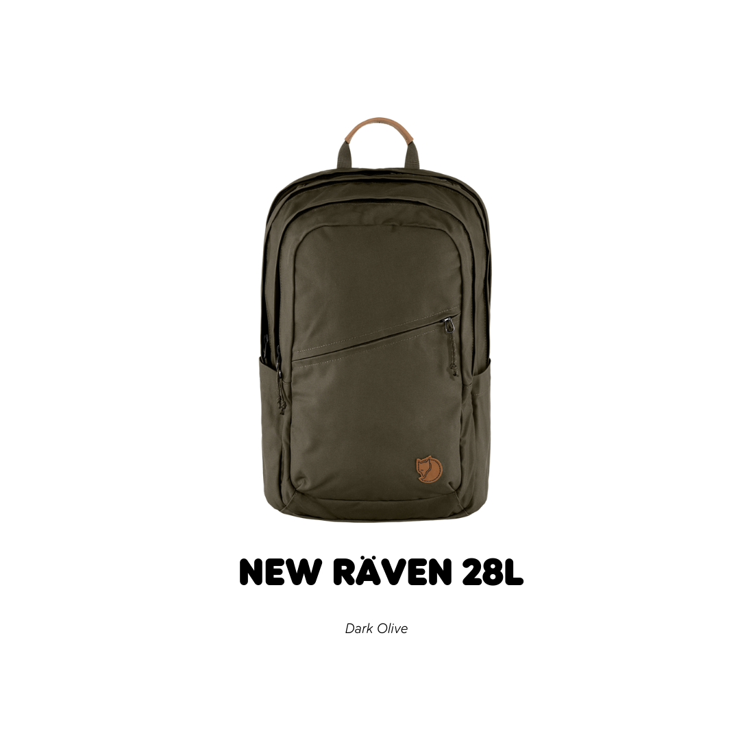 Fjallraven /Raven 28 /กระเป๋าเป้สะพายหลังดีไซส์เรียบง่าย สายและโลโก้หนังแท้ เป้เดินทาง เป้ท่องเที่ยว