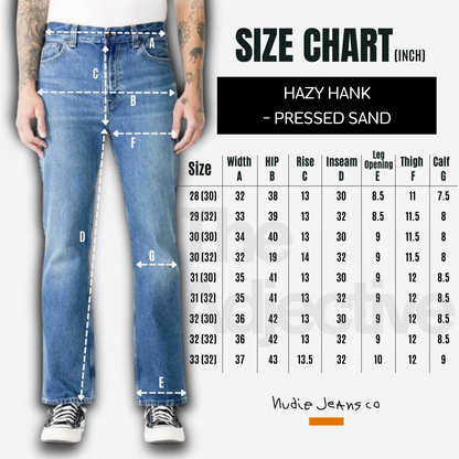 Hazy Hank-Pressed Sand I Nudie Jeans