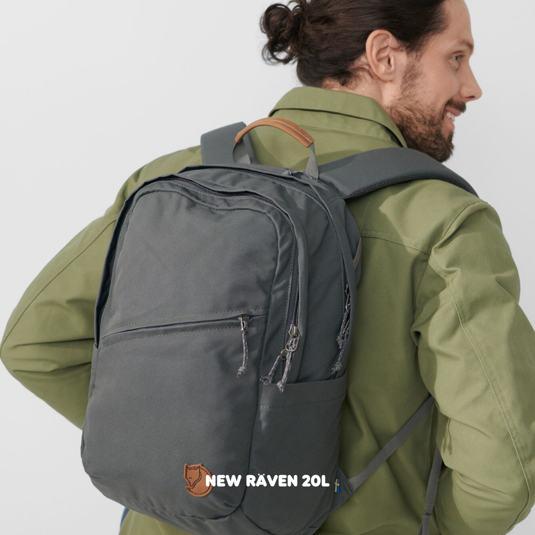 Fjallraven /Raven 20 /กระเป๋าเป้สะพายหลังดีไซส์เรียบง่าย สายและโลโก้หนังแท้ เป้เดินทาง เป้ท่องเที่ยว